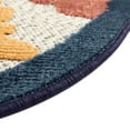 thumbnail image 6 of Unique Loom Belize Outdoor Collection Area Rug - Turneffe (5' 3" Round White/Rust Red), 6 of 7