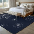 thumbnail image 4 of Large Area Rugs for Living Room Bedroom, Navy Blue 6'x9' Rug Washable Carpet Runner Indoor Outdoor, Spring Flora Non Slip Floor Mats Rug for Kitchen, Playroom, 4 of 8
