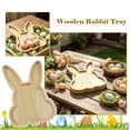 thumbnail image 3 of Bunny Wooden Charcuterie Board, Rustic Rabbit Shaped Serving Platter, Decorative Wooden Tray for Holiday Snacks Dessert Appetizer Party Table Decor, 3 of 10