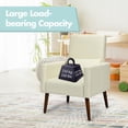 thumbnail image 6 of Resenkos Rocking Chair Nursery Glider, Comfy Rocker Nursery Chair, 2-in-1 Fabric Upholstered Rocking Chair with Pillow-Beige, 6 of 8