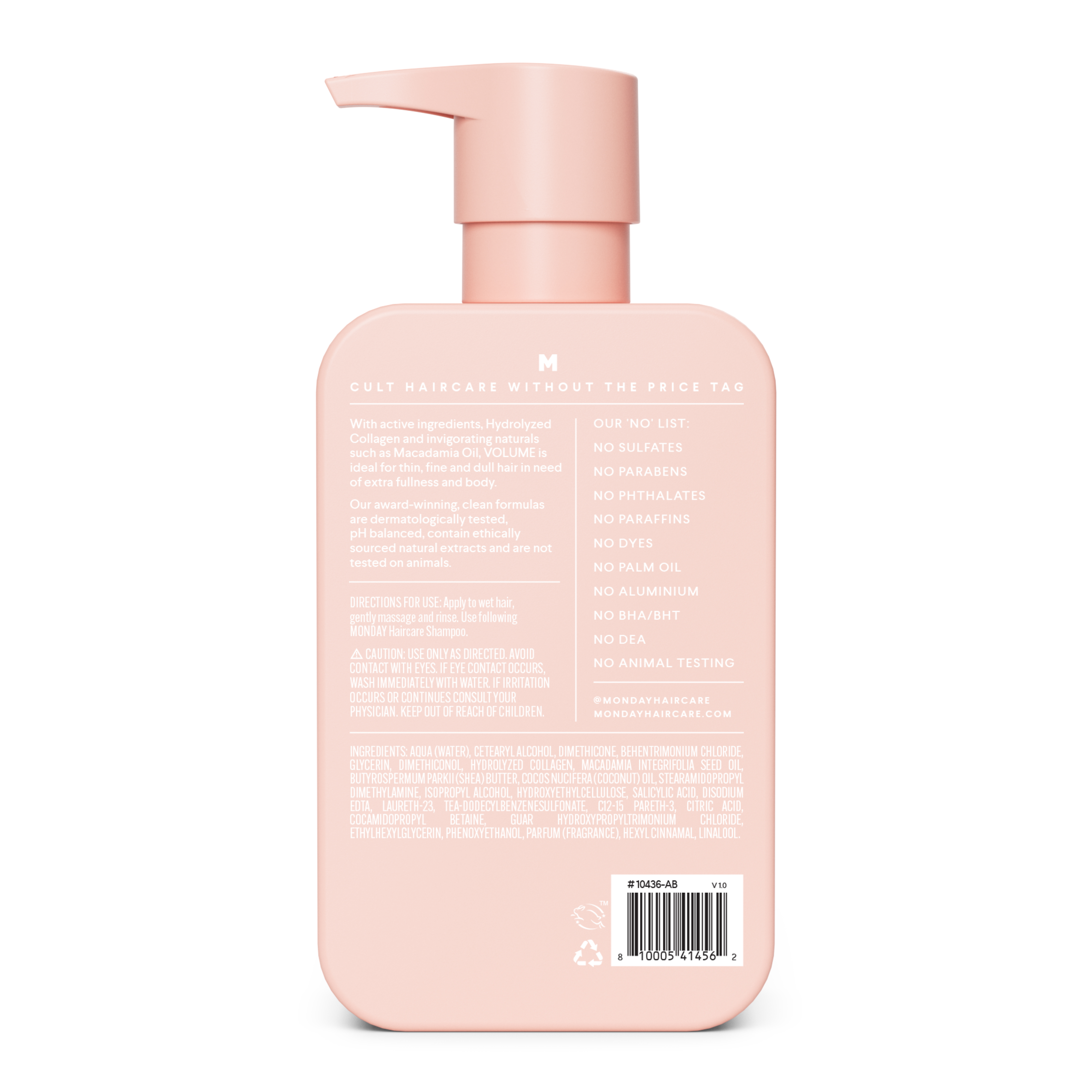 MONDAY Haircare VOLUME Conditioner Sulfate- and Paraben-Free 354ml (12oz) - image 2 of 5