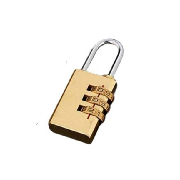 Combination Lock Brass 4 Number Code Security Padlock Travel