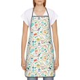thumbnail image 2 of Naloa 1Pack Adjustable Bib Apron Waterdrop Resistant Cooking Kitchen Aprons for Women Men Chef, Hand Drawn Cars Trucks Buses And Roads Print, 2 of 5