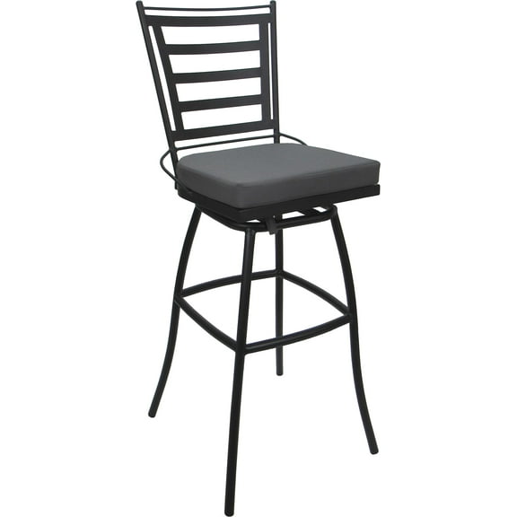 Outdoor or Indoor Bar Stool 30" Seat - Jordan - Dark Gray - Gray