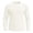 White, variant on StSilkitty Mens Long Sleeve T-Shirts Textured Solid Color Crewneck T Shirt Fall Winter Warm Pullover Tops
