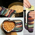 thumbnail image 5 of Yayeee Oven Mitts and Pot Holder Set of 2 Heat Resistant Kitchen Gloves Baking Hot Pad, Artistic Desert Pattern, 5 of 5