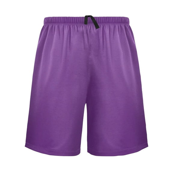 joogoo Mens Swim Trunks Purple Solid Color Beach Shorts Drawstring Elastic Waist Swimwear Bathing Suits L