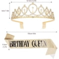 thumbnail image 2 of Birthday Queen Sash & Rhinestone Tiara, Birthday Crown,Tiaras and Crowns for Women Girls Gift, Birthday Decorations Party Favors, 2 of 6