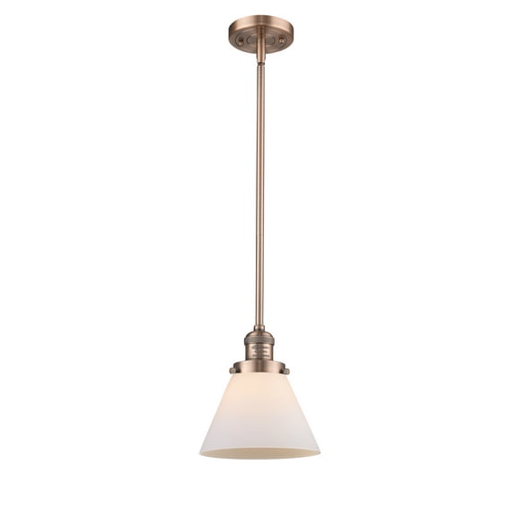 Innovations 201S-AC-G41-LED Transitional One Light Mini Pendant from Franklin Restoration collection in Copper finish,