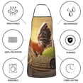 thumbnail image 6 of Pofeuu Country Farm Morning Rooster Print Aprons with Pockets, Cute Aprons for Kitchen, Cooking, Server, Barber, Chef Apron, 6 of 7