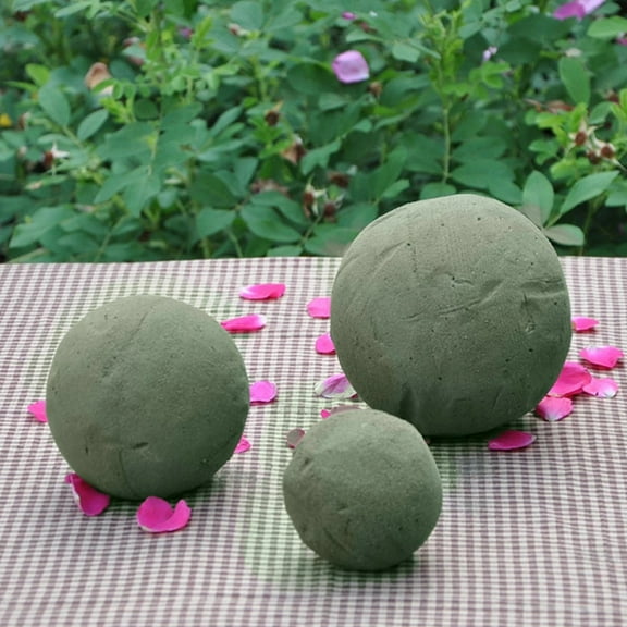 BESTOYARD Floral Decoration Spherical Foam Green 3Set