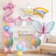 thumbnail image 3 of Set de globos JKGOO Pink Butterfly Birthday con número 2, 3 of 5