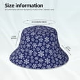 thumbnail image 3 of Balery Snowflakes On Dark Blue Sombreros para el sol para hombre y mujer, sombrero de pescador con UPF 50+, 3 of 6
