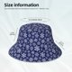 thumbnail image 3 of Balery Snowflakes On Dark Blue Sombreros para el sol para hombre y mujer, sombrero de pescador con UPF 50+, 3 of 6