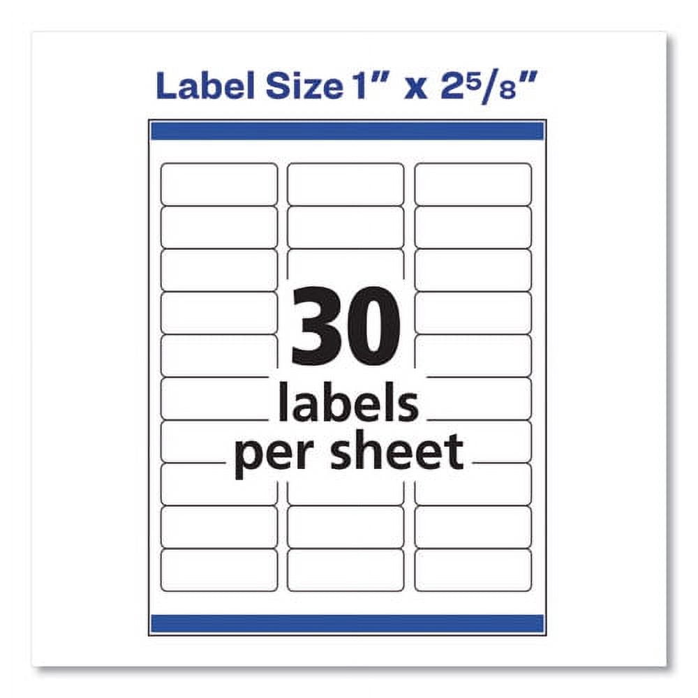 Easy Peel White Address Labels W/ Sure Feed Technology, Inkjet Printers, 1 X 2.63, White, 30/sheet, 25 Sheets/pack | Bundle of 2 Packs