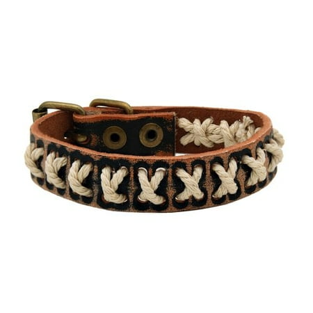 No Boundaries Nb Brn Leatherw/ Tan Yrn Bracelet