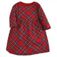 thumbnail image 3 of Hudson Baby Infant and Toddler Girl Cotton Dresses, Red Tartan, 5 Toddler, 3 of 4