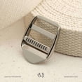 thumbnail image 3 of 1 Inch Metal Ladder Lock Tri-Glide Tension Lock Slide Buckle for Adjustable Backpack Strap 4pcs SC08 (Silver), 3 of 7
