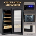 thumbnail image 6 of Maritcute 35L LED Lighted Cigar Humidor for 250 Cigars, Temperature Adjustable Cigar Digital Display Storage Cabinet with Spanish Cedar Wood Shelves for Men Gifts Black, 6 of 7