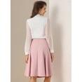 thumbnail image 4 of DARING DIVA Women's Vintage Button Decor Flared Midi Skirt XL Pink, 4 of 6