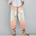 thumbnail image 1 of Pantalons Décontractés pour Femmes, Capris à Jambes Larges, Pantalons d'Été Raccourcis, Taille Élastique, Grande Taille, 1 of 3