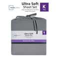 thumbnail image 2 of Mainstays Washed Ultra Soft Microfiber Bed Sheet Set, King, Soothing Grey, 4 Piece, 2 of 6
