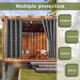 thumbnail image 3 of Cortina exterior impermeable 2 piezas con ojales resistente a la intemperie gris oscuro 132*213cm, 3 of 7