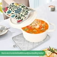 thumbnail image 3 of Yayeee Pot Holders Kitchen Heat Resistant with Pocket 7"x9.8" Cotton Oven Cooking Hot Pads, Vibrant Floral, 3 of 7