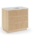 thumbnail image 3 of Meridian Furniture Willard 36" Natural Engineered Stone Bathroom Vanity, 3 of 13