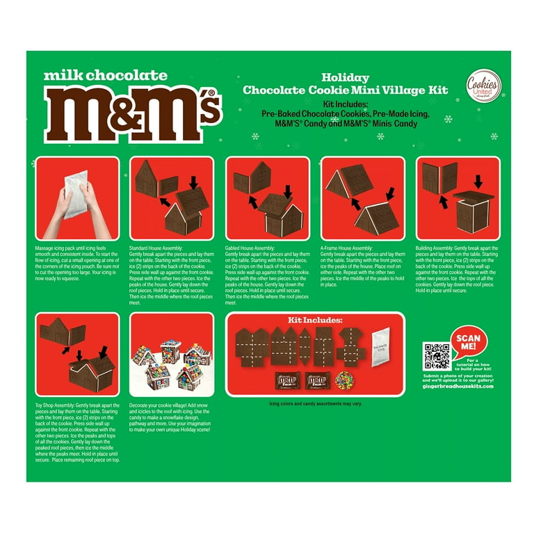 DIY M&M's Holiday Chocolate Mini Village Kit 25oz - Contains Wheat