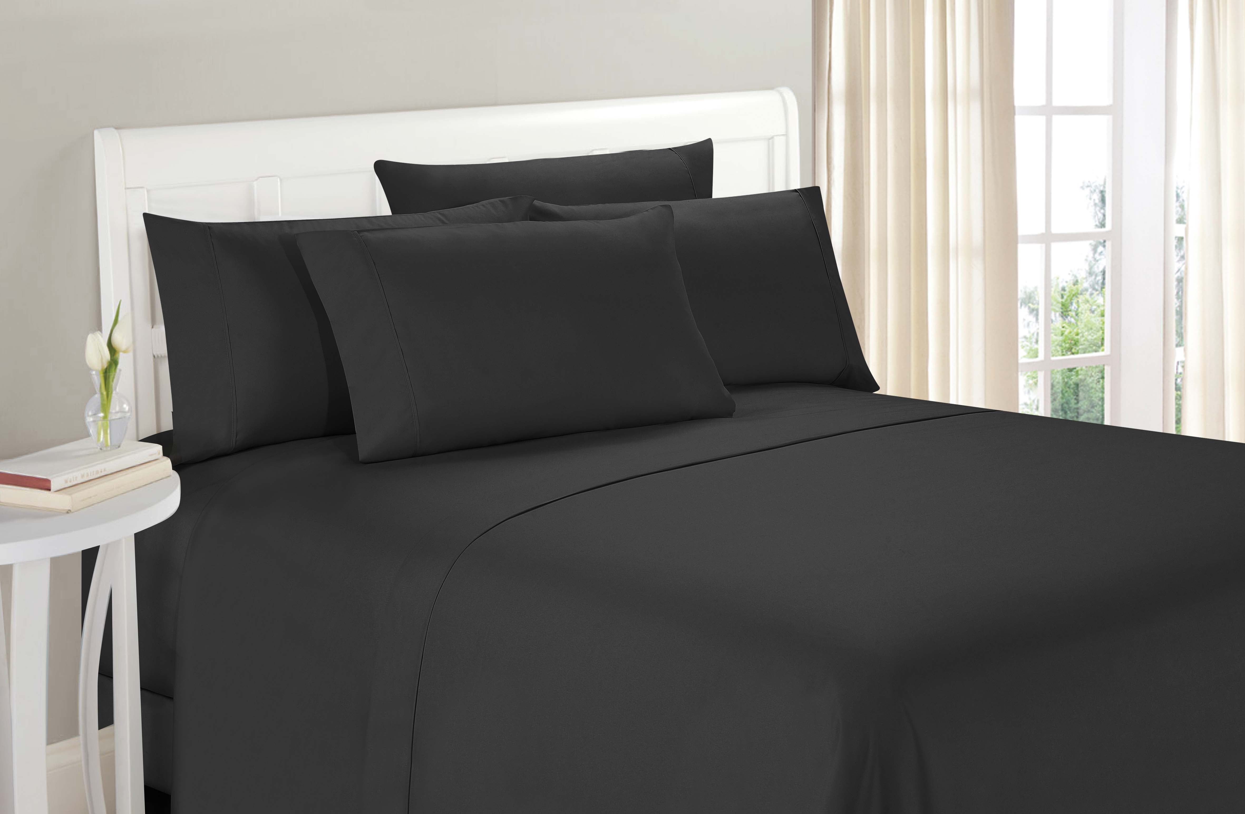 black bed sheets