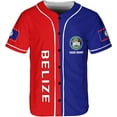 thumbnail image 2 of Personalized Belize Baseball Jersey Camisa Shirt, Belizean Flag Jersey, Belizean Pride Jersey for Men and Women (L), 2 of 4