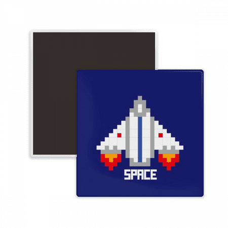 

Space Ship Take Off Universe Pixel Square Ceracs Fridge Magnet Keepsake Memento