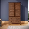 Grain Wood Furniture Greenport 2Door Wardrobe, Brushed Walnut