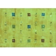 thumbnail image 1 of Ahgly Company Machine Washable Indoor Rectangle Abstract Turquoise Blue Contemporary Area Rugs, 5' x 7', 1 of 4