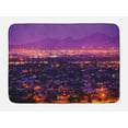 thumbnail image 1 of Arizona Bath Mat, Dramatic Phoenix Skyline Suburbs at Night Western Urban City Panorama, Plush Bathroom Decor Mat with Non Slip Backing, 29.5" X 17.5", Violet and Multicolor, by Ambesonne, 1 of 2