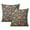 Ethnic Design Boho, variant on Burnt Orange Blue Carpet Pattern Farmhouse Cushion Throw Pillow Covers 16"x16", Set Of 2, Linen Study Sofa Cushion Cover Indoor Living Room Home Decor
