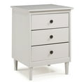 thumbnail image 5 of Walker Edison Madeline 3-Drawer White Nightstand, 5 of 17