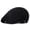 Black, variant on Men Casual Classic Solid Color Flat Cabbie Newsboy Ivy Hat Cotton Sun Beret Cap