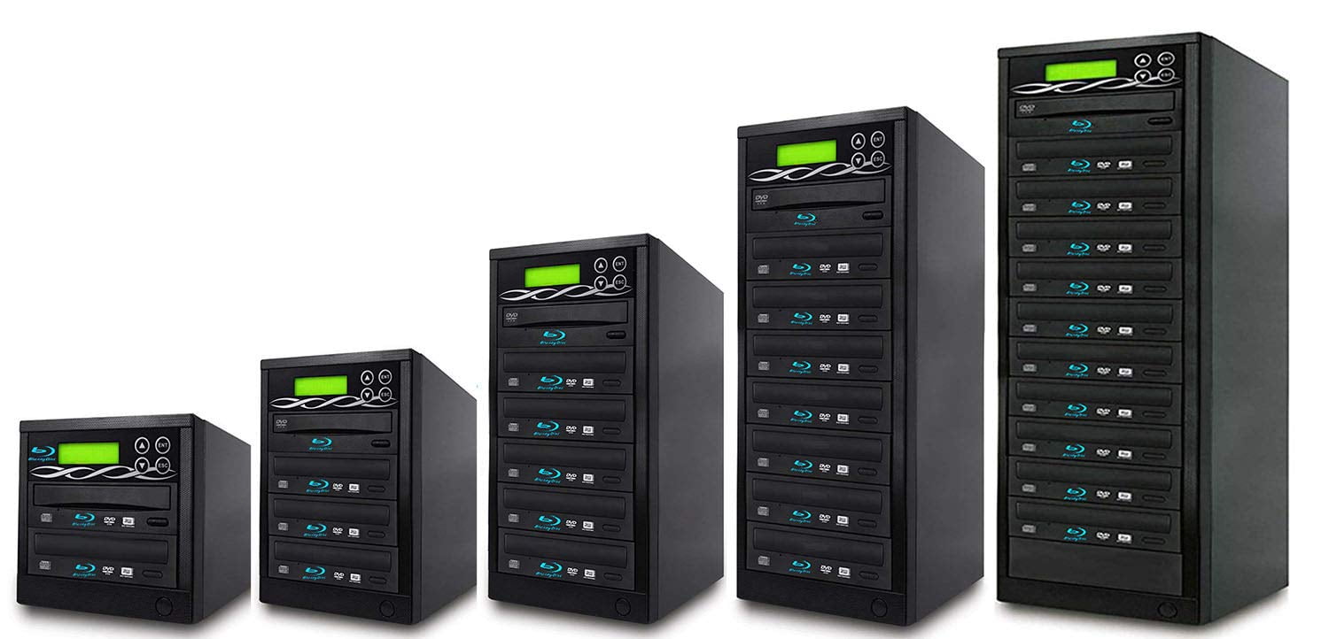 BestDuplicator Blu-Ray BD BDXL M-Disc 5 Target DVD//CD Duplicator 14X Copier Tower Replication Recorder Burner 1-5