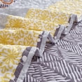 thumbnail image 6 of JOHNPEY Quilt Set California King Size-Boho Botanical Quilts Bedding Set All Season Coverlets with Rustic Striped Pattern，Yellow，3 Pieces, 6 of 6