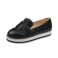 thumbnail image 2 of Nueva plataforma plana casual zapatos perezosos punta redonda arco damas borla zapatos individuales Wmkox8yii FOPL496, 2 of 9