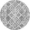 thumbnail image 1 of Ahgly Company Indoor Round Trellis Gray Modern Area Rugs, 6' Round, 1 of 1