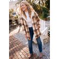 thumbnail image 2 of Catherines Women's Plus Size Long Fleece Coat With Sherpa Lining, 2 of 6