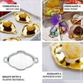 thumbnail image 4 of Efavormart 12 Pack - 4.5" Gold Oval Mini Candy Display Tray Favors - Baroque Design for Wedding, Bridal Shower, Baby shower, Birthday, Candy Jars Decorations, 4 of 11