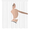 thumbnail image 3 of Ambesonne Retro Shower Curtain, Feminen Fashion Theme, 69"Wx84"L, Tan, 3 of 5