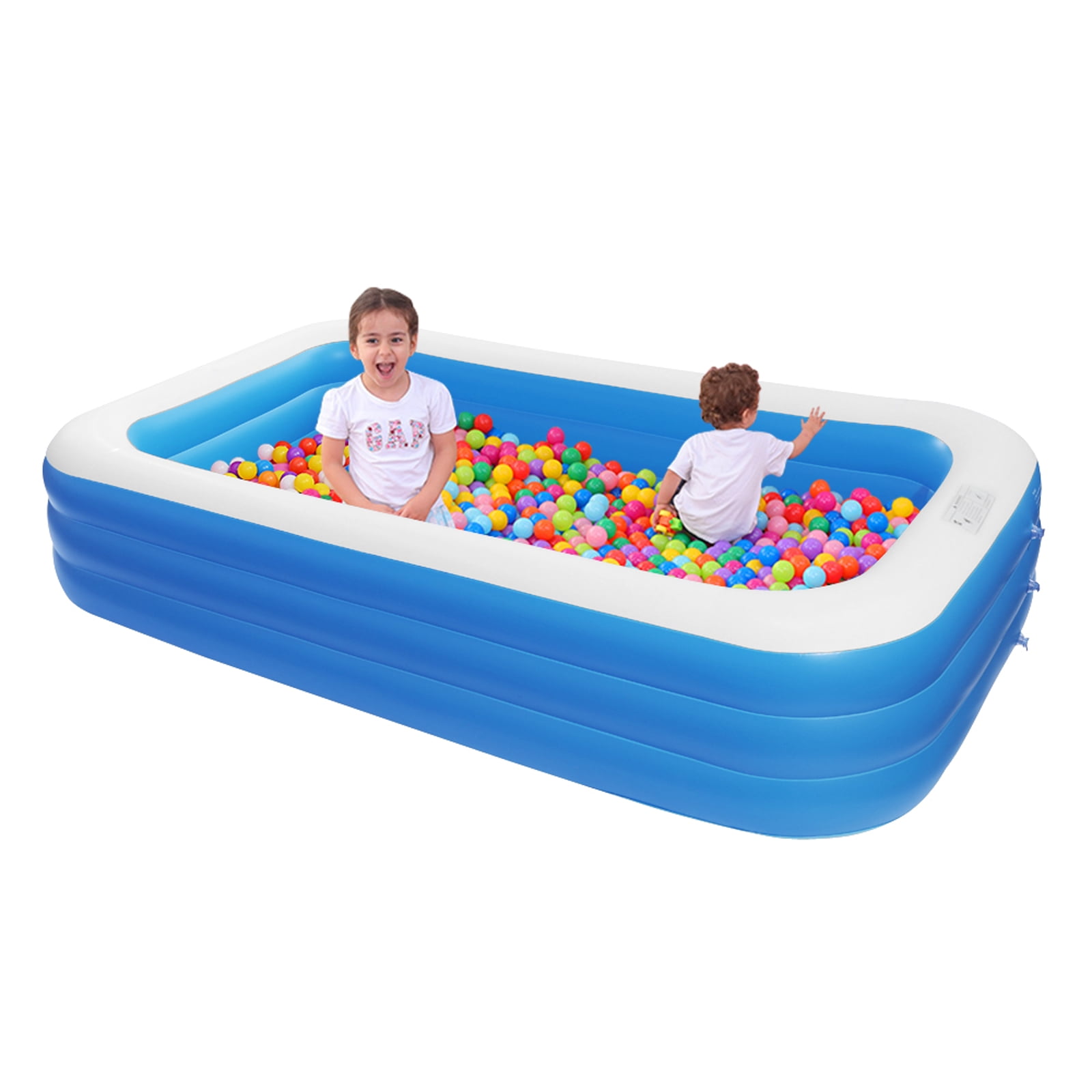 Inflatable Swimming Pool,120" x 72" x 22" Big Sized Blow Up Pool Above