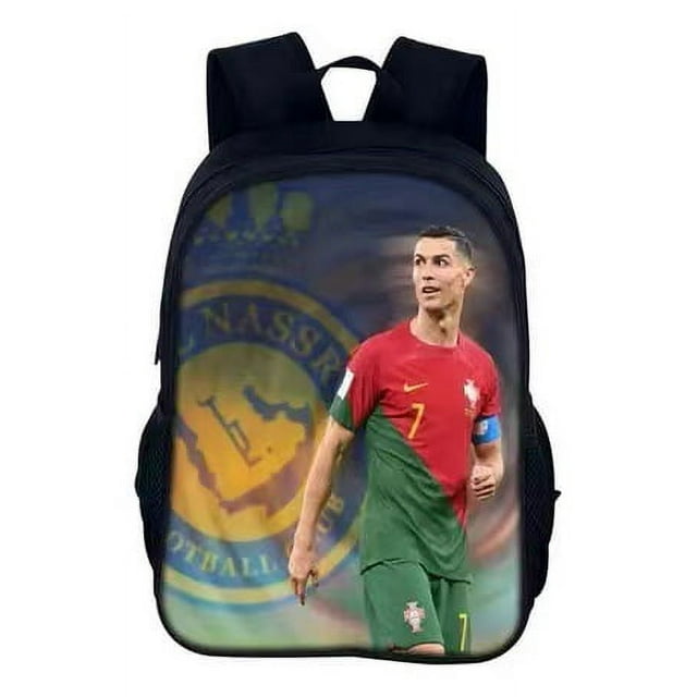 Soccer Star Printed Backpack Three-piece Set, Youth School Bag, Student Backpack-SinKeeU