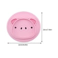 thumbnail image 2 of OUNONA 1Pc Pink Silicone Plate Cartoon Pig Design for Animal Cute Plate, 2 of 7