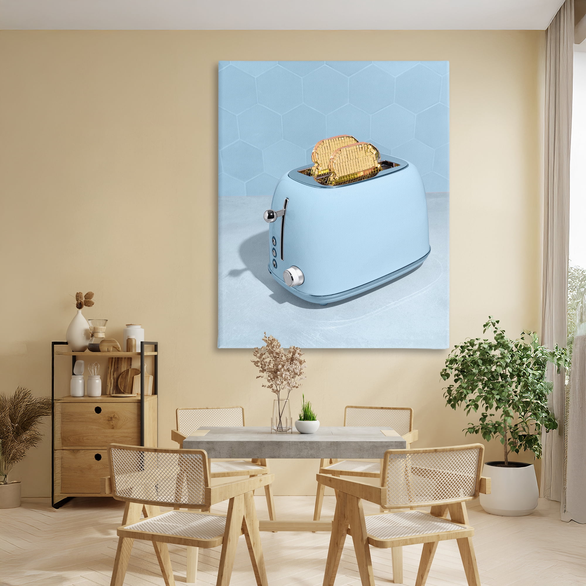 Stupell Industries Golden Disco Toaster Over Canvas Wall Art, design by LISH Creative